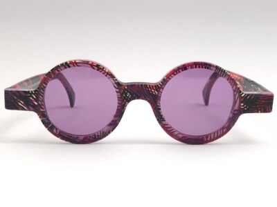 NEW VINTAGE ALAIN MIKLI 0150 ROUND PINK TONES LENSES HANDMADE