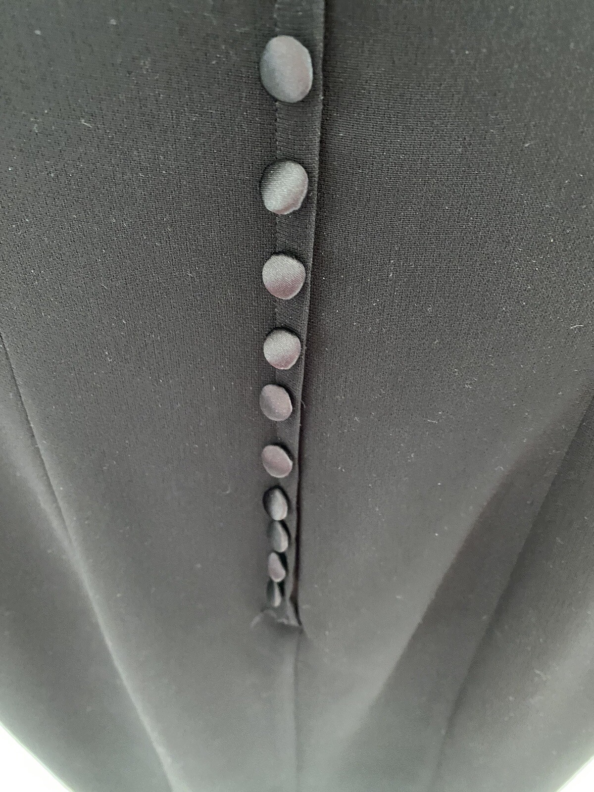 TALBOTS SIZE 8 BLACK BACK BUTTON DOWN SHEATH DRESS - image 6