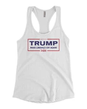 Trump 2020 Make Liberals Cry Again #2 Women's Racerback Tank Top