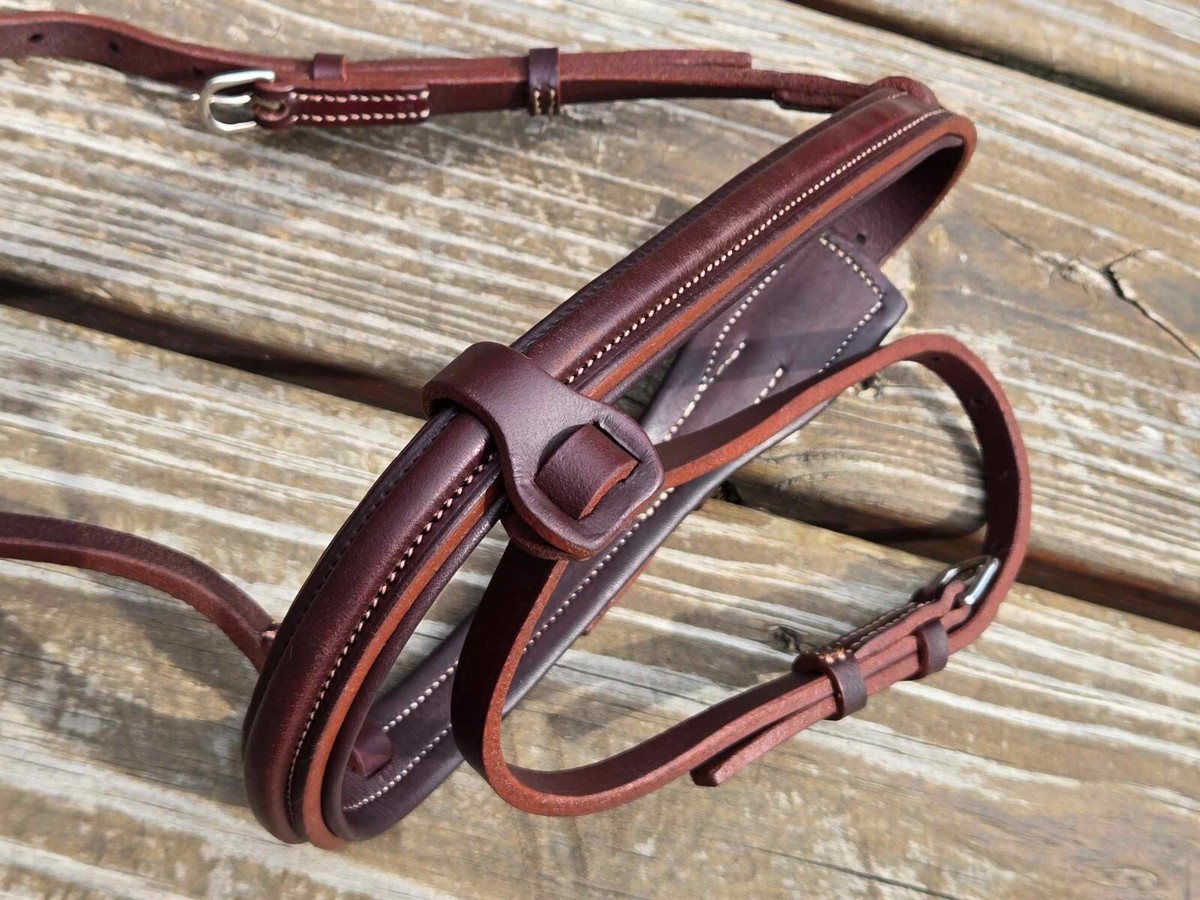 Muserolle Devoucoux Marron – Surélevée, Rembourrée, 8 Bandes, Taille Petite – NEUVE