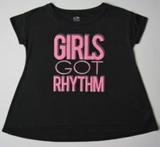 C9 by Champion Girls Got Rhythm Dance Tee Top sz L 10 12 Black Pink Duo Dry Max