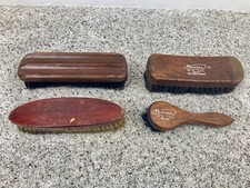 Vintage Lot/4 Shoe Brush/Brushes including National Sterilized Horsehair