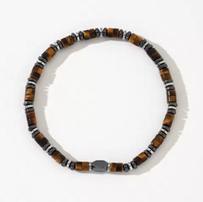 2025NEW! Tiger Eye Hematite Beads Healing Protection Strength Luck Men Bracelet