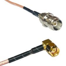 RG316 TNC FEMALE to SMA MALE ANGLE RF Cable Rapid-SHIP LOT