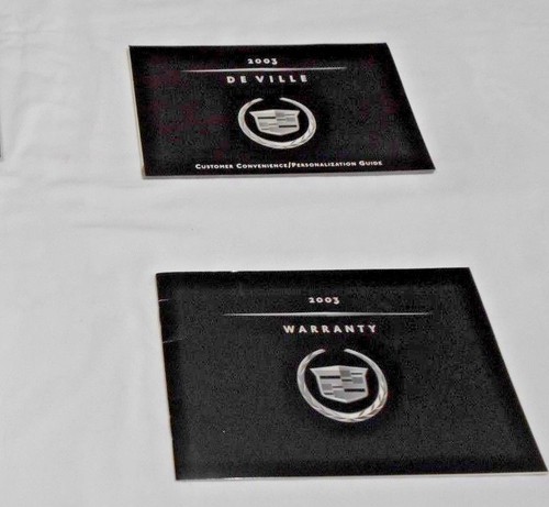 2003 CADILLAC DEVILLE OWNER MANUAL 3/PC.SET & BLACK CADILLAC PREMIUM CASE // - Picture 3 of 4