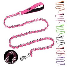 Chew Proof Dog Leash for Medium Large Dogs, Reflective 6 FT Heavy Duty Metal ...