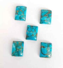  WHOLESALE BLUE COPPER TURQUOISE CABOCHON OCTAGON SHAPE LOOSE GEMSTONE