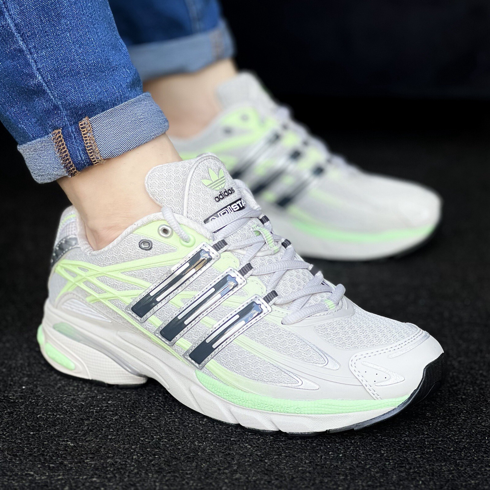 Женские кроссовки Adidas Originals Adistar Cushion для бега Серые спортивные кроссовки #422