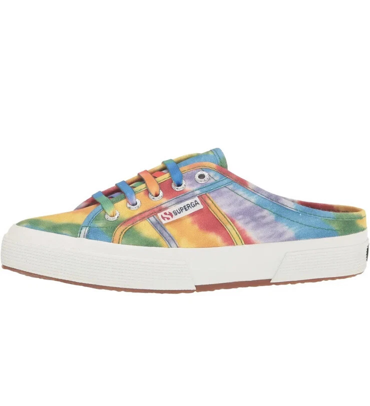 Zapatillas deportivas Superga 2750 para mujer tela abanico tie dye multicolor algodón lona talla 7 Foto 2 de 4