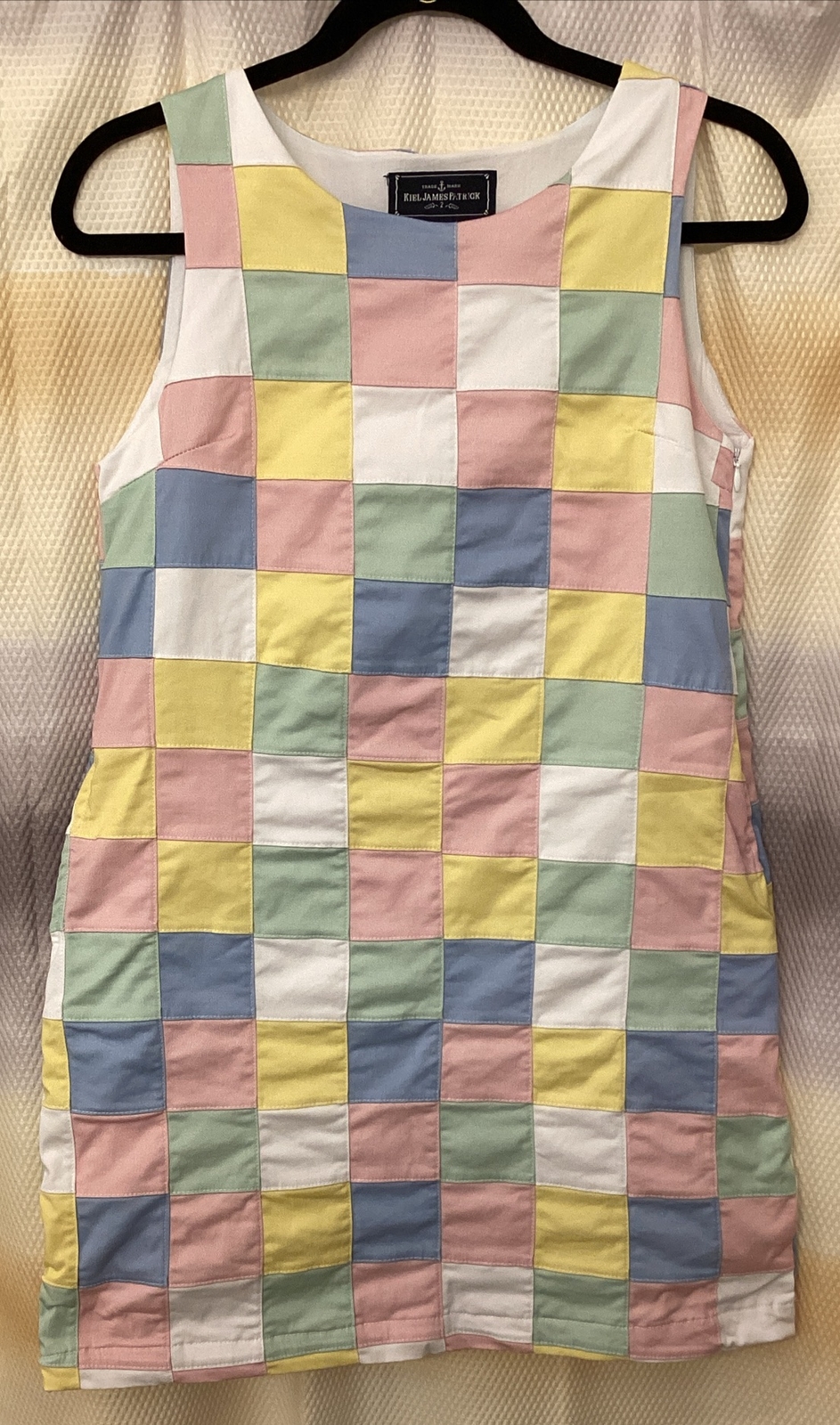 Kiel James Patrick Pastel Patchwork Shift Dress N… - image 1
