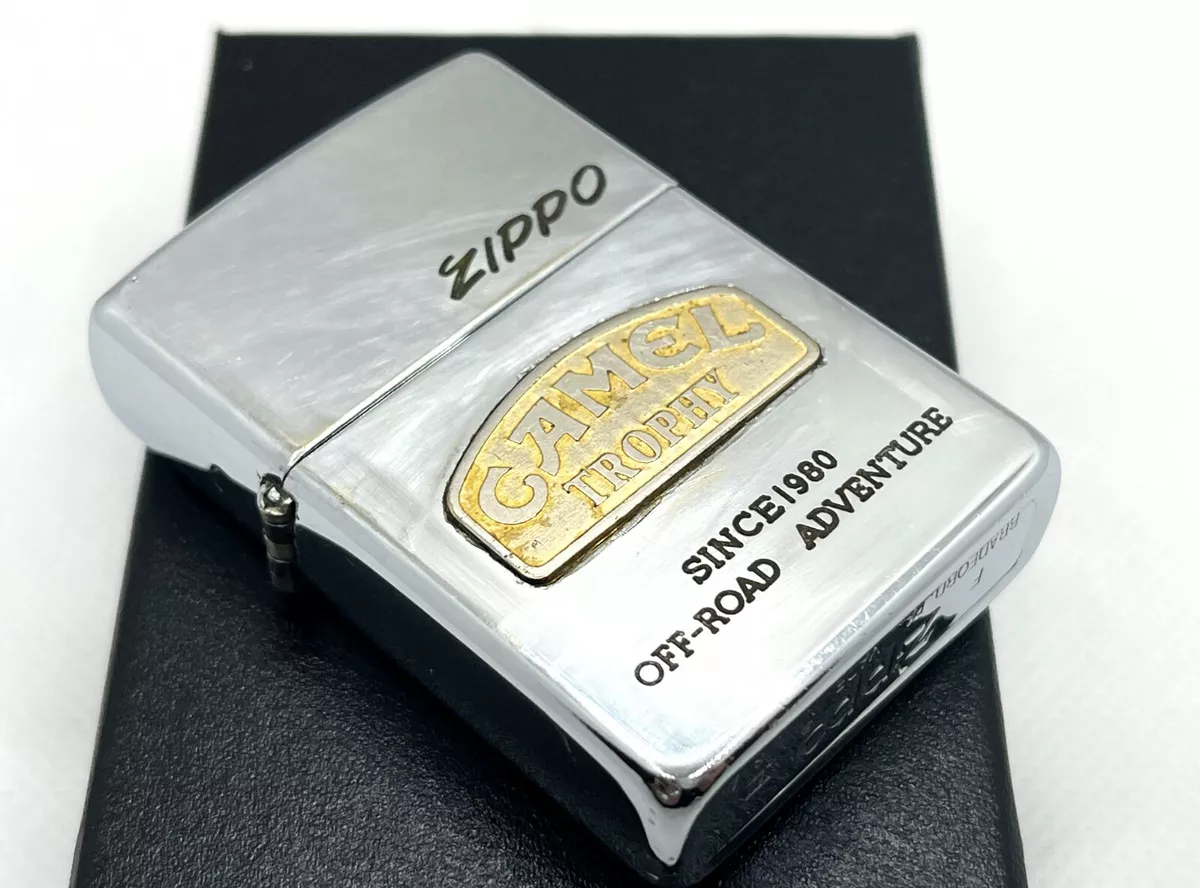 Auth ZIPPO 1991 Limited Edition CAMEL TROPHY Off Road Adventure Lighter  Silver