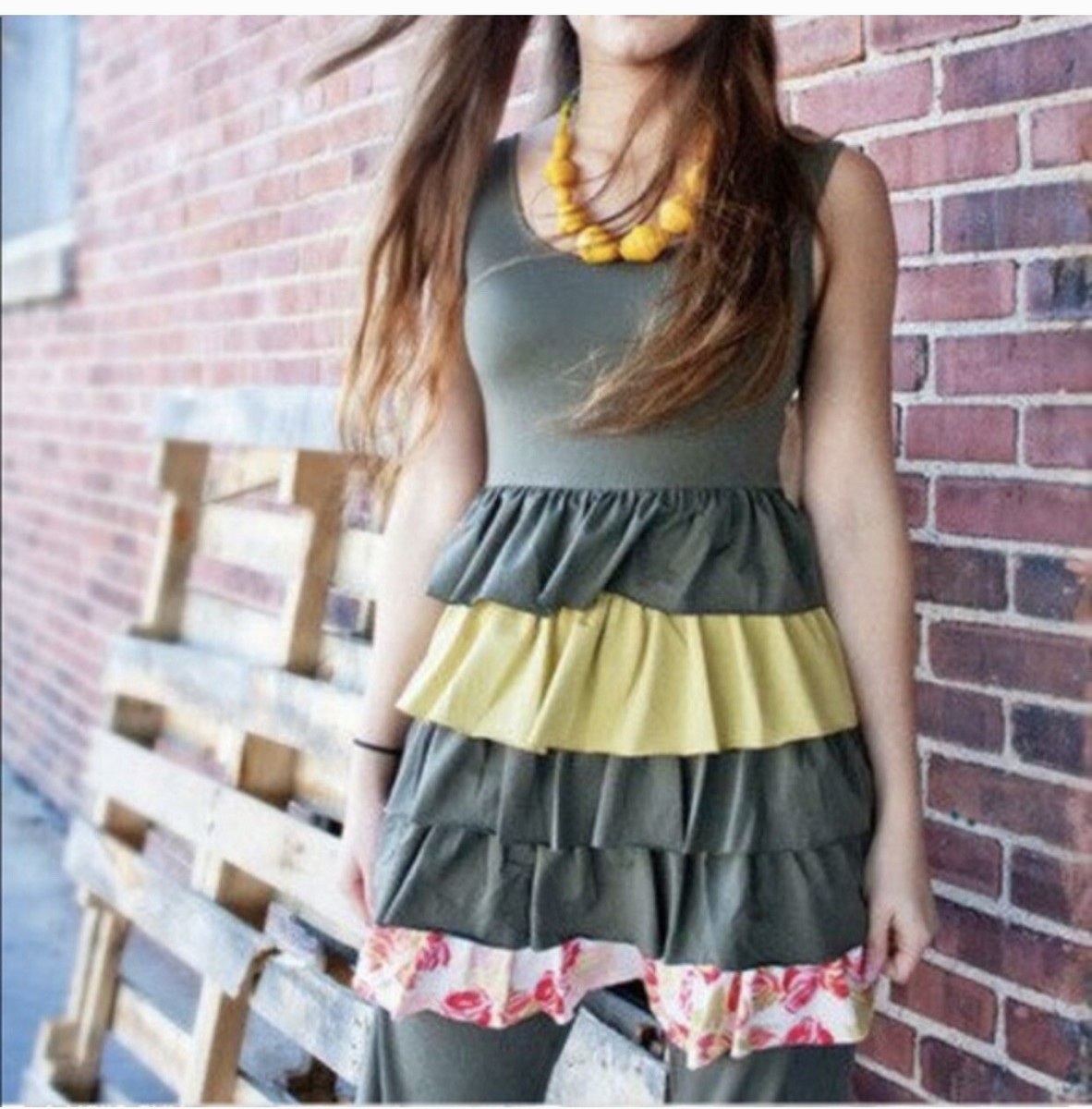 Matilda Jane Serendipity XANADU Tank Tunic Ruffle Dress Women’s Medium