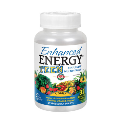 KAL Enhanced Energy Multivitamin for Teens | 60 Tablets