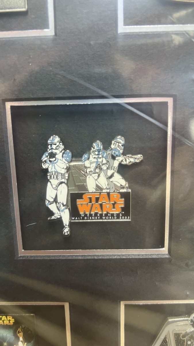 RARE AP Disney WDW Star Wars Weekends 2005 Framed 10 Pin Set LE
