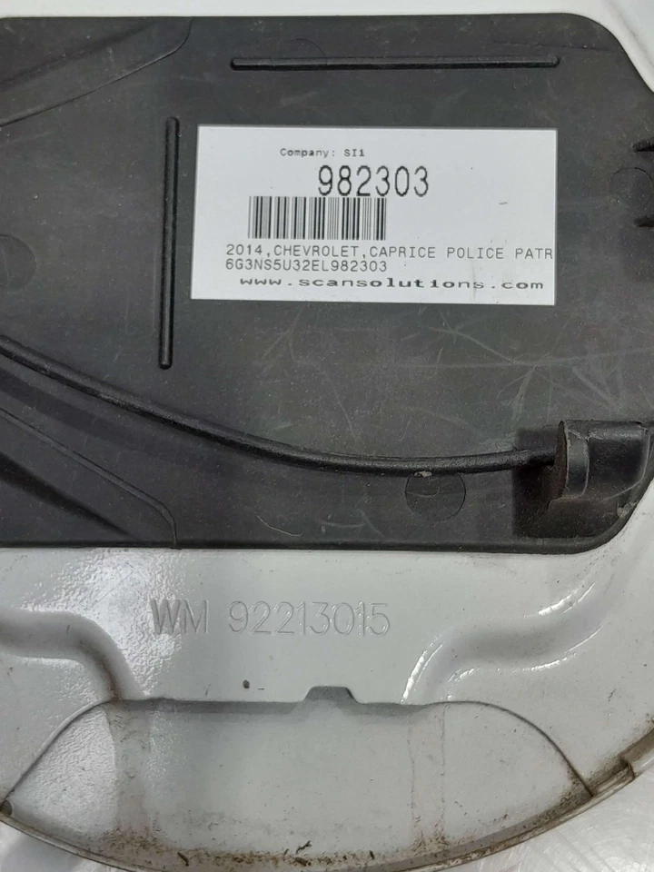 Puerta de llenado de combustible Chevy Caprice 11-17 aleta de gas blanca GII OEM 92219639 Foto 4 de 4