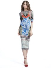 Alice + Olivia Delora Floral Print Sheath Dress Stretch Size 2 NWOT