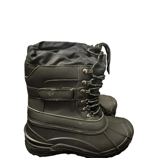 Khombu Mens Black Waterproof Thinsulate Lace Up Snow Winter  display picture 3