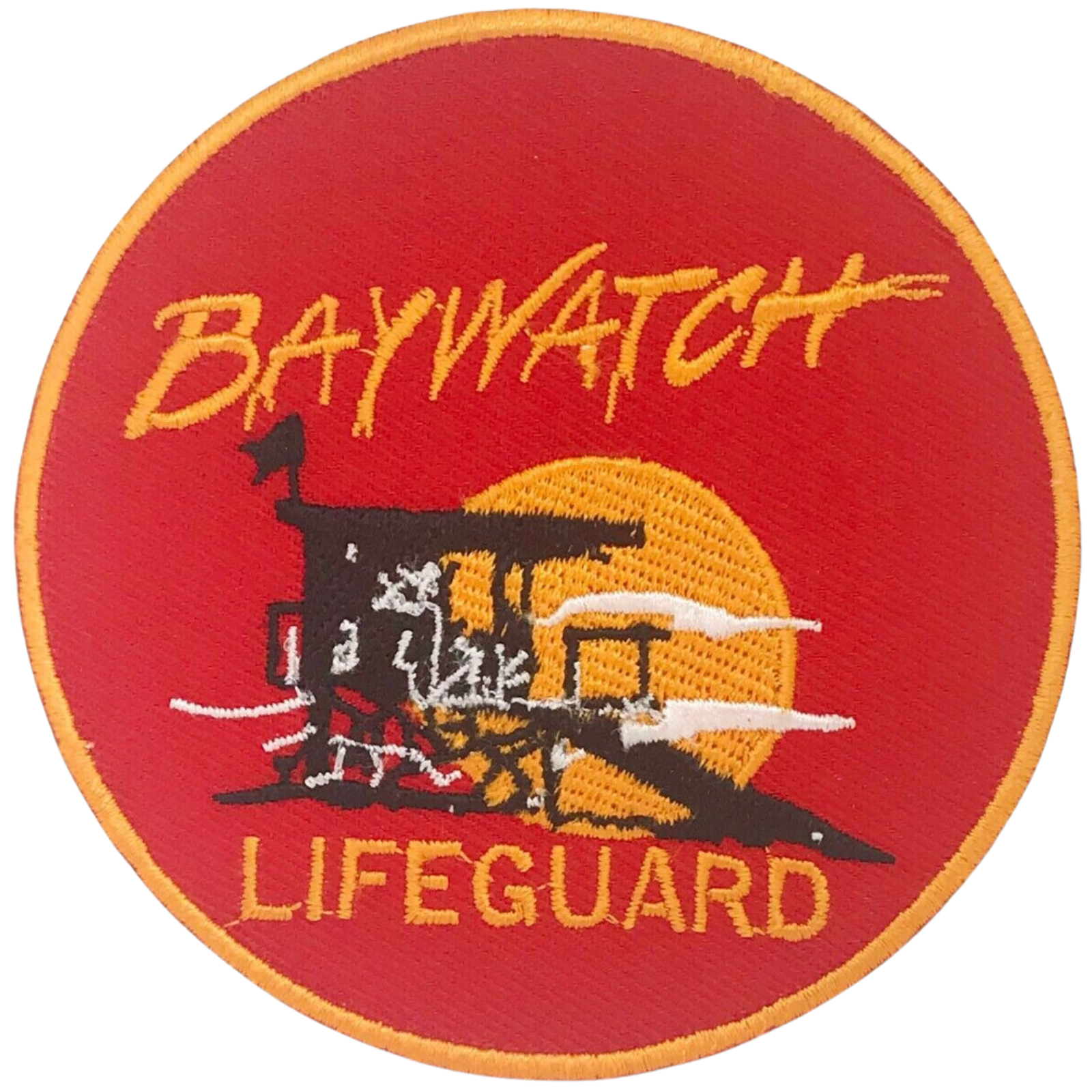 Baywatch embroidered iron-on lifeguard swimsuit logo patch  