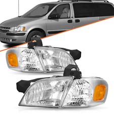 For 1997-2005 Pontiac Montana Chevy Venture Silhouette Chrome Headlight Headlamp