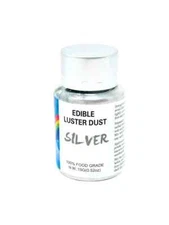 Edible Silver,Glitter Luster Dust 15. Grams