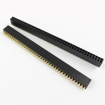 5Pcs 2.54mm Pitch 2x40 Pin 80 Pin Female Double Row Straight Pin Header Strip