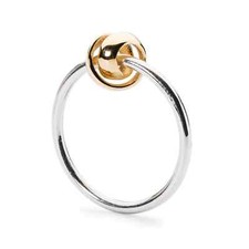 Trollbeads Ring 18 kt Gold & Silber unendlich Größe M