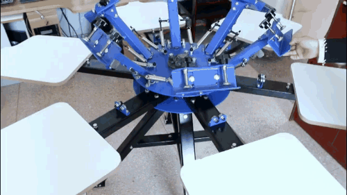 6 Color 6 Station Screen Printing Machine 360 Degree Rotary Pallet & Holder - Picture 6 of 9