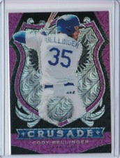 2020 Panini Chronicles Crusade CODY BELLINGER Purple MOJO Prizm Dodgers 8/75