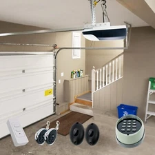 3/4 HP Garage Door Opener Chain Drive Motor Design Ultra-Quiet w/Keypad,Remote