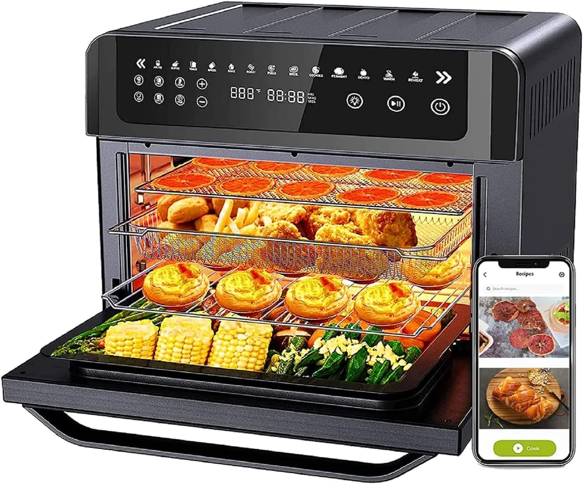 Large Air Fryer Oven, 13-In-1 Air Fryer Countertop Toaster Oven with & Oven