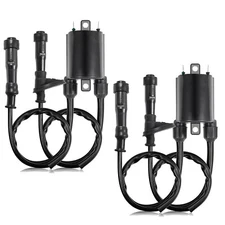 2X Ignition Coil And Spark Plug Cap For HONDA Shadow Aero 750 VT750 2004 - 2019