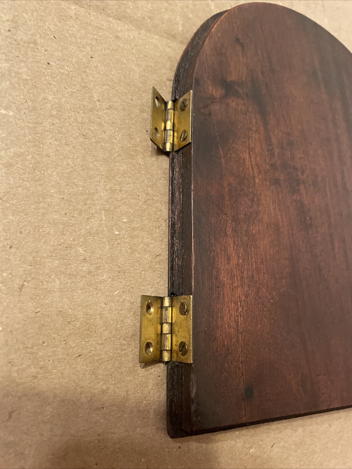 Antique Herschede Westminster Chime Tambour Clock Back Door Part