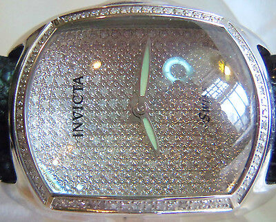 Invicta Women's Diamond Paved Black Ostrich Swiss Quartz Watch model #23351  Nice | eBay