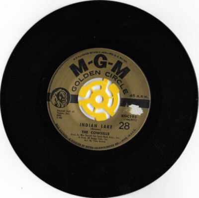 The Cowsills Indian Lake / Newspaper Blanket Vinyl Single 7inch MGM Records