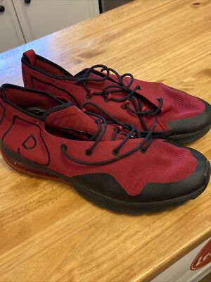Nike Air Max Flair 50 Team Red Black Spell-Out Sneakers Shoes Size 13