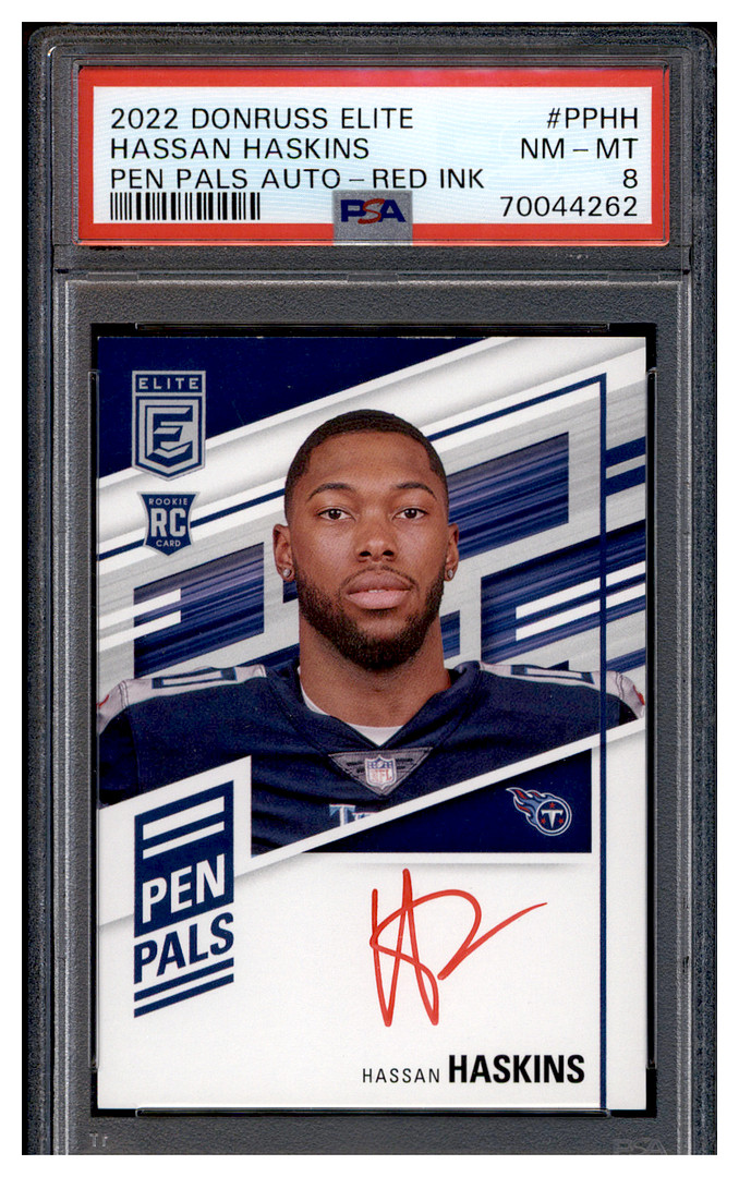 Hassan Haskins Panini Donruss Elite Pen Pals Autographs #PPHH Red Ink