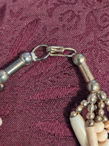 2 Tribal Multi Strand Necklaces Beaded & Charms - Picture 4 of 6