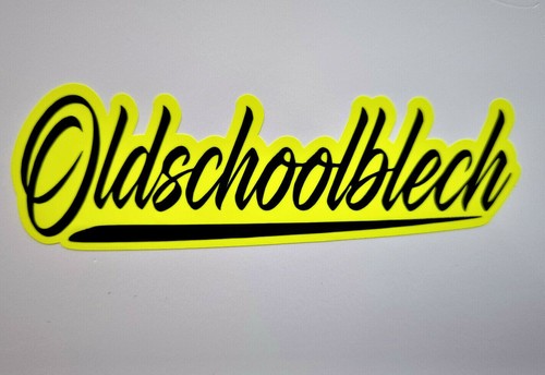 Sticker old school plate car sticker tuning JDM vintage classic neon yellow  - Picture 1 of 4