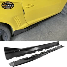 Fits 10-15 Camaro IKON V3 Style Side Skirt Extension Panel Lip Gloss Black PP