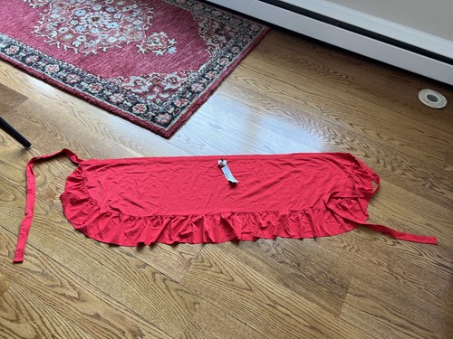J.Crew Ruffle Cover-up Wrap Skirt Red. Size: Med / Large, NEW - Picture 7 of 12