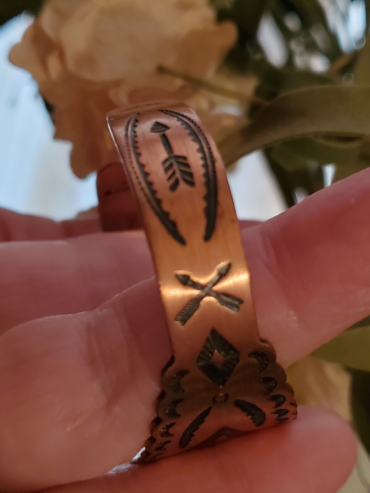 Native Navajo Vintage Solid Copper Cuff Bracelet.… - image 2