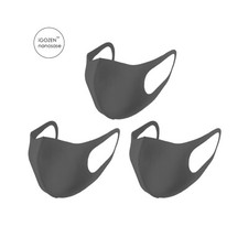 3pc Nanosase iGozen - Fashion Space Cotton face masks Gray 