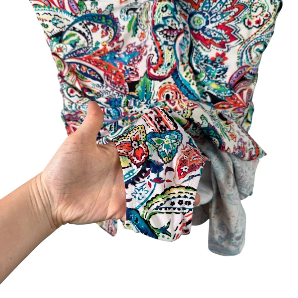 Traje de baño Chaps floral de una pieza vestido modesto vacaciones playa mujer plus 22W Foto 4 de 4