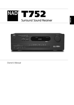 Bedienungsanleitung-Owner's Manual für NAD T752 