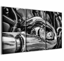 Quadro Moderno 100 x 60 cm Stampa su Tela Canvas 3 pz Harley Davidson XV