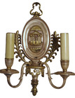 Pair (2)  E. F. Caldwell Bronze Sconces With Silver, Gold Back Plate. Offers! — photo 5