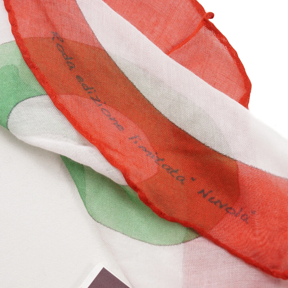 NUEVO CON ETIQUETAS RODA Tricolor Estampado Ligero Algodón Bolsillo Cuadrado Círculo Foto 3 de 4