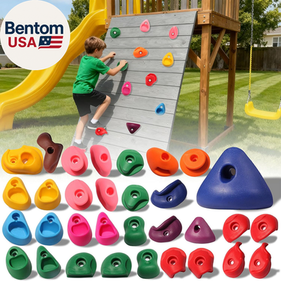 #ad 32 PCS Rock Climbing Holds for KidsRock Climbing Wall Grips Climbing Rocks Wall $58.43
