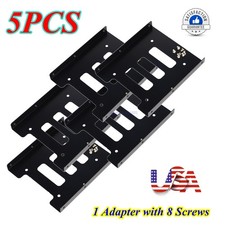 5X 2.5" to 3.5" Bay SSD Metal Hard Drive HDD Mounting Bracket Adapter Dock Tray