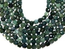 Gorgeous 7mm Faceted Canadian Jade Cube gemstone beads